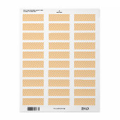 Diagonaal Stripe Oranje patroon Etiket (Full Sheet)
