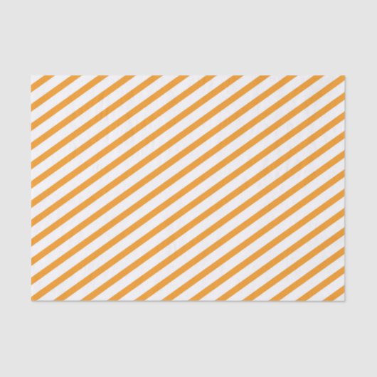 Diagonaal Stripe Oranje patroon Tissuepapier (Voorkant)