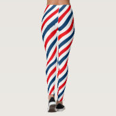 Diagonaal Strippatroon Tricolor Leggings (Achterkant)
