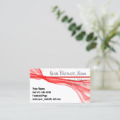 Diagonaal stromende rode strepen afsprakenkaartje (Staand voorkant)