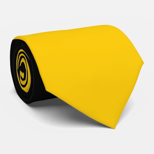 Diagonaal Stropdas met zwarte en goudstreep (Opgerold)