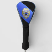 Diagonaal Thin Blue Line en Funny ReGe Badge Golfheadcover (Voorkant)