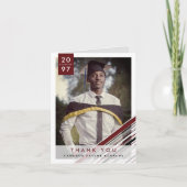 Diagonaal tinnen stijlvol Afstuderen Foto Kaart (Voorkant)