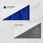 Diagonaal V2 - Wit - Blauw gordijn Visitekaartje (Voorkant / Achterkant)