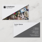 Diagonaal V2 - Wit - Bling Visitekaartje (Voorkant / Achterkant)