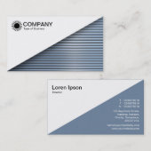 Diagonaal V2 - Wit - Chrome buizen Visitekaartje (Voorkant / Achterkant)