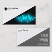 Diagonaal V2 - Wit - Cyaangolf Visitekaartje (Voorkant / Achterkant)