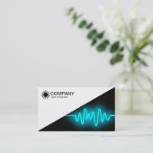 Diagonaal V2 - Wit - Cyaangolf Visitekaartje (Staand voorkant)