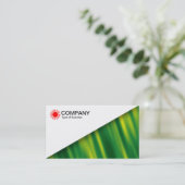 Diagonaal V2 - Wit - Groene Golf onstact Visitekaartje (Staand voorkant)
