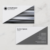 Diagonaal V2 - Wit - Metaal Abstract Visitekaartje (Voorkant / Achterkant)