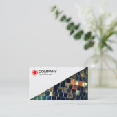 Diagonaal V2 - Wit - Mirror Ball Visitekaartje (Staand voorkant)