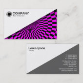 Diagonaal V2 - Wit - Op Art Magenta Visitekaartje (Voorkant / Achterkant)