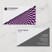 Diagonaal V2 - Wit - Op Art Violet Visitekaartje (Voorkant / Achterkant)