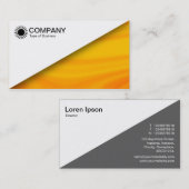 Diagonaal V2 - Wit - Oranje marmer Visitekaartje (Voorkant / Achterkant)