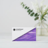 Diagonaal V2 - Wit - Paarse interferentie Visitekaartje (Staand voorkant)