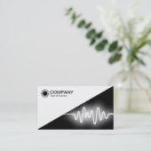 Diagonaal V2 - Wit - Wit golven Visitekaartje (Staand voorkant)