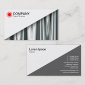 Diagonaal V2 - Wit - Zilvergordijnen Abstract Visitekaartje (Voorkant / Achterkant)