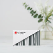 Diagonaal V2 - Wit - Zilvergordijnen Abstract Visitekaartje (Staand voorkant)