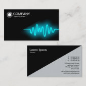 Diagonaal V2 - Zwart - Cyaangolf Visitekaartje (Voorkant / Achterkant)