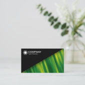 Diagonaal V2 - Zwart - Groene Golf Abstact Visitekaartje (Staand voorkant)