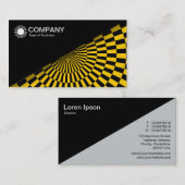 Diagonaal V2 - Zwart - Kunstamber Visitekaartje (Voorkant / Achterkant)