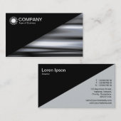 Diagonaal V2 - Zwart - Metaal Abstract Visitekaartje (Voorkant / Achterkant)
