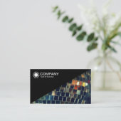 Diagonaal V2 - Zwart - Mirror Ball Visitekaartje (Staand voorkant)