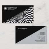 Diagonaal V2 - Zwart - Op Art zwart en wit Visitekaartje (Voorkant / Achterkant)