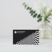 Diagonaal V2 - Zwart - Op Art zwart en wit Visitekaartje (Staand voorkant)