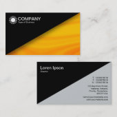 Diagonaal V2 - Zwart - Oranje marmer Visitekaartje (Voorkant / Achterkant)
