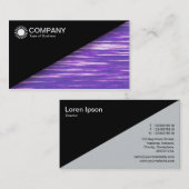 Diagonaal V2 - Zwart - Paarse interferentie Visitekaartje (Voorkant / Achterkant)