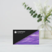 Diagonaal V2 - Zwart - Paarse interferentie Visitekaartje (Staand voorkant)