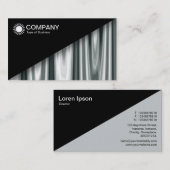 Diagonaal V2 - Zwart - Zilveren Gordijnen Abstract Visitekaartje (Voorkant / Achterkant)