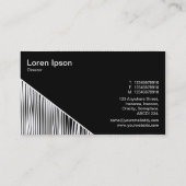 Diagonaal V3 - Zwart - Abstract 080716(4) Visitekaartje (Achterkant)