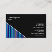 Diagonaal V3 - Zwart - Abstract 120716(012) Visitekaartje (Achterkant)