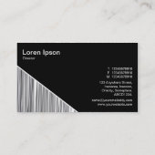 Diagonaal V3 - Zwart - Abstract 130716(02) Visitekaartje (Achterkant)