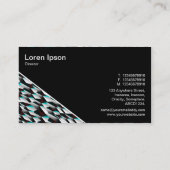 Diagonaal V3 - Zwart - Abstract 190716(06) Visitekaartje (Achterkant)