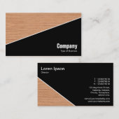 Diagonaal V3 - Zwart - Achtergrond van multiplex Visitekaartje (Voorkant / Achterkant)