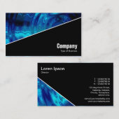 Diagonaal V3 - Zwart - Blauwe pool Visitekaartje (Voorkant / Achterkant)