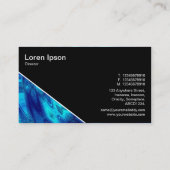 Diagonaal V3 - Zwart - Blauwe pool Visitekaartje (Achterkant)