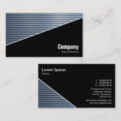Diagonaal V3 - Zwart - Chroombuizen Visitekaartje (Voorkant / Achterkant)
