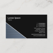 Diagonaal V3 - Zwart - Chroombuizen Visitekaartje (Achterkant)
