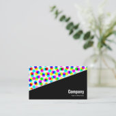 Diagonaal V3 - Zwart - Kleur halftoonaan Visitekaartje (Staand voorkant)