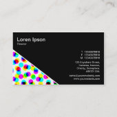 Diagonaal V3 - Zwart - Kleur halftoonaan Visitekaartje (Achterkant)