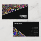 Diagonaal V3 - Zwart - Kleurvortex Visitekaartje (Voorkant / Achterkant)