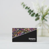 Diagonaal V3 - Zwart - Kleurvortex Visitekaartje (Staand voorkant)