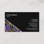 Diagonaal V3 - Zwart - Kleurvortex Visitekaartje (Achterkant)