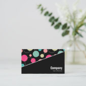 Diagonaal V3 - Zwart - Spots en cirkels 150816 Visitekaartje (Staand voorkant)