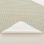 diagonaal van tartankelvormig patroon sherpa deken (3/4)