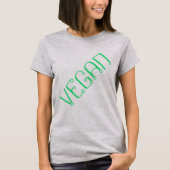Diagonaal "VEGAN" Vrouwen T-shirt (Voorkant)